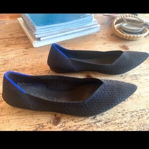 Rothy's Pointy Toe Black Flats
